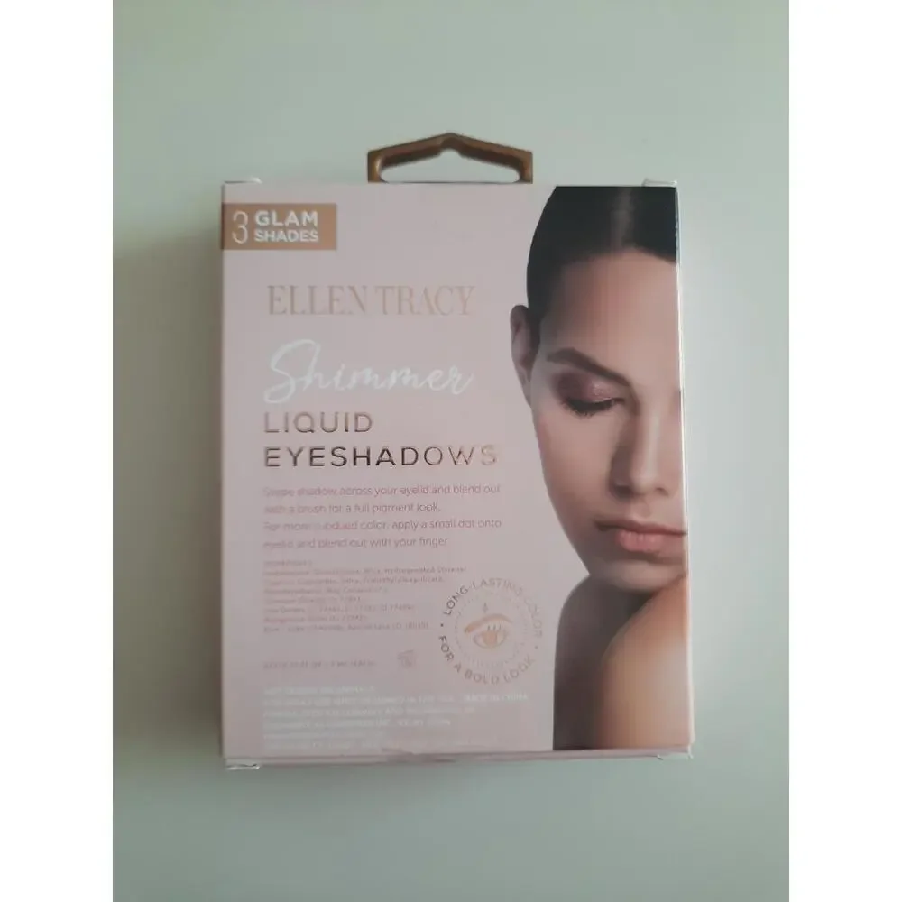 ELLEN TRACY Long Lasting SHIMMER Liquid Eyeshadows ~ 3 Glam Shades